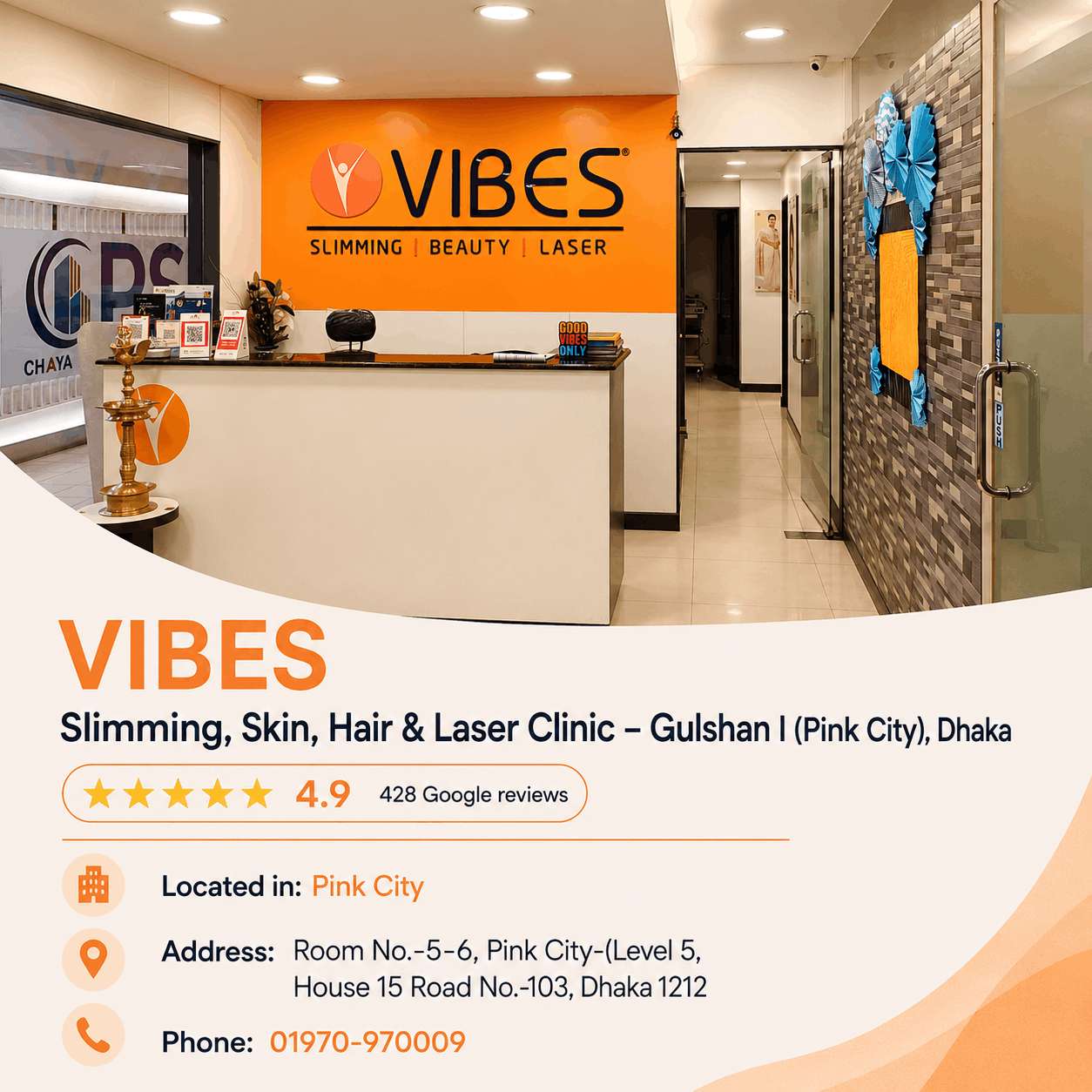 VIBES Slimming, Skin, Hair & Laser Clinic – Gulshan I (Pink City), Dhaka